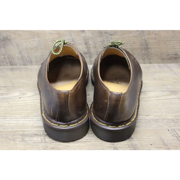 Dr. Martens 1461 Oxford Shoes Unisex Size 8‎ Vintage 3-Eye Crazy Horse Leather - Picture 3 of 16